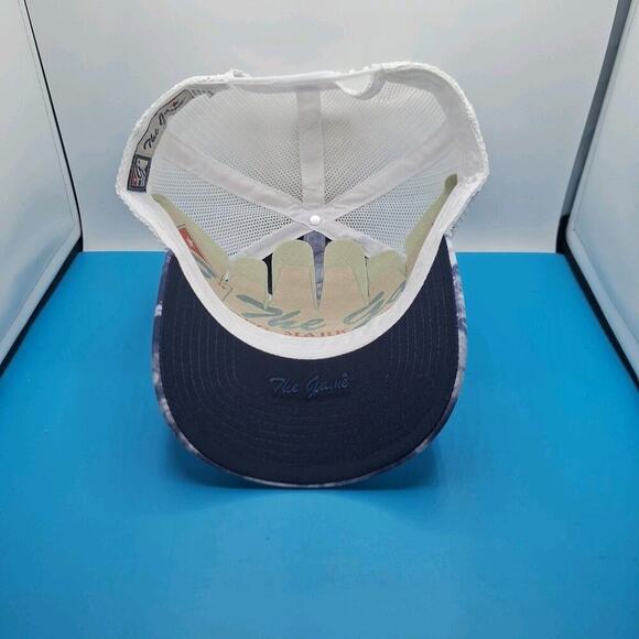 Los Angeles Dodgers Tie Dye Trucker Snapback Leather Patch Hat MLB The Game - Picture 6 of 7